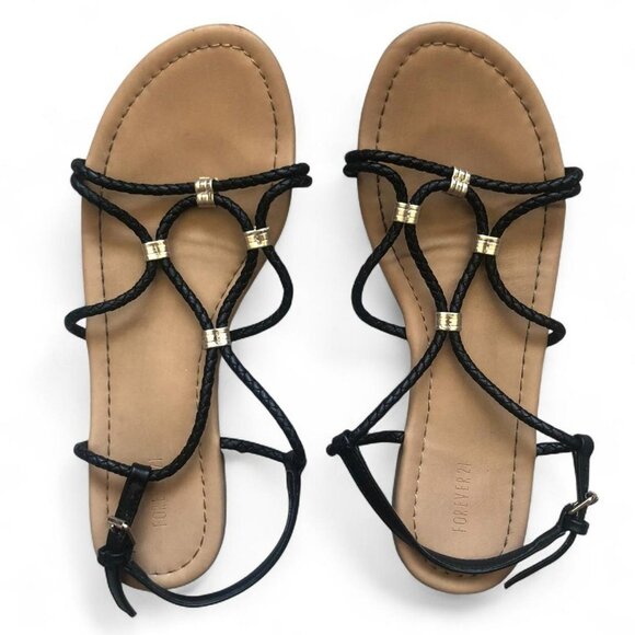F21 Boho Strappy Sandals - Picture 1 of 3